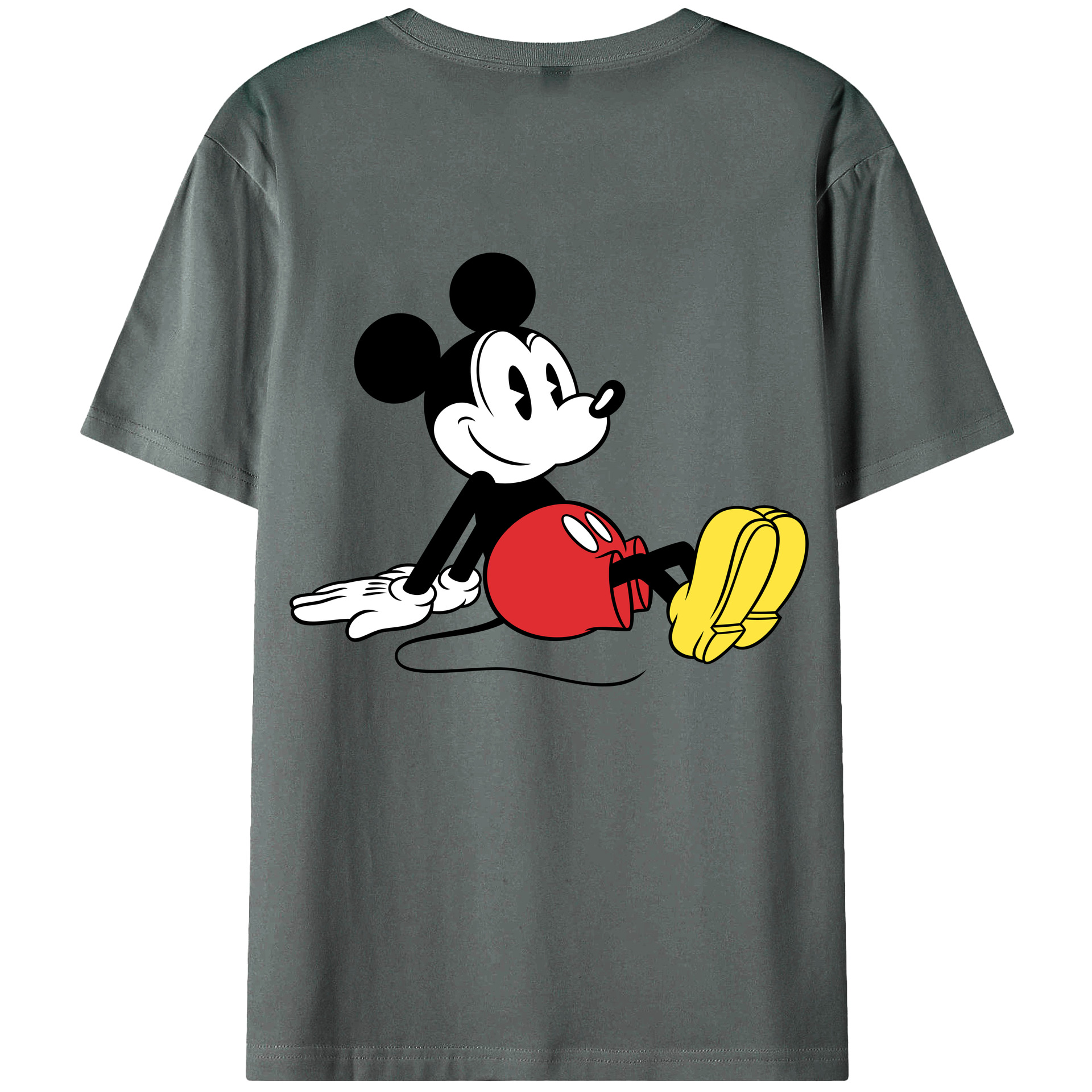 （画像用） ミッキーマウス Mickey Mouse 綿100％半袖Tシャツ（背面プリント）